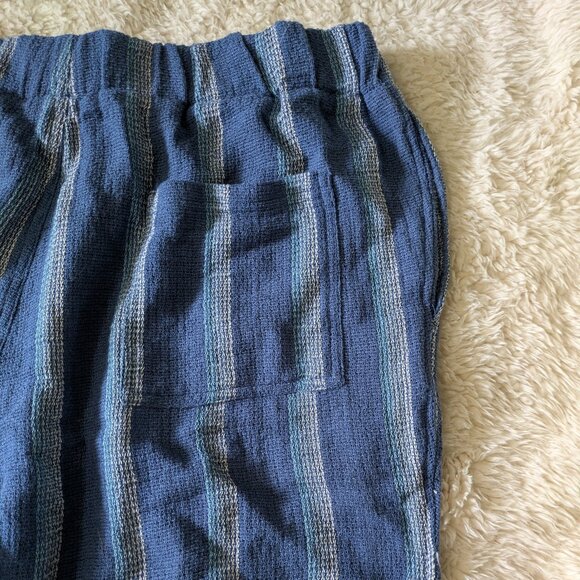 Men's Vintage Summer Set Blue Stripes Brand New NWT Buttons Pockets Drawstrings - Picture 10 of 12